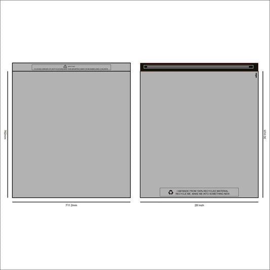 100% Recycle Grey Postal Mail Bag 28x30" (100)