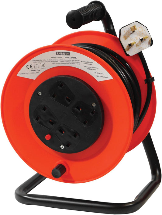 Eagle 4 Socket 25 Meter Extension Reel- E250EKA