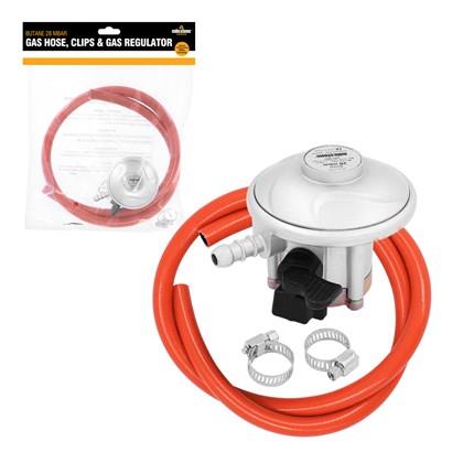 Milestone Gas Hose Clips & Gas Regulator Butane 28 Mbar (Carton of 12)