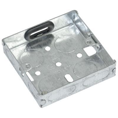 Eagle Single Gang Zinc Plated Metal Back Box