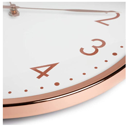 MT9488RG AMMS ROSE GOLD METAL DOME GLASS WALL CLOCK