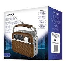 Lloytron Bluetooth Rechargeable Radio Vintage- N6403WD