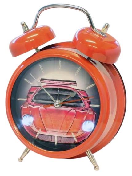 GTP Childrens Car & Bike Sound Voice with Light Double Bell Quartz Alarm Clock Available Multiple Colour