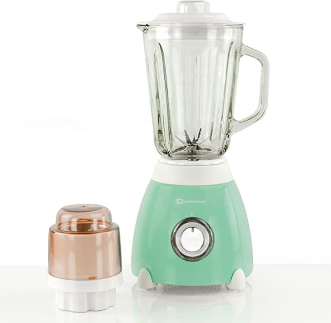 Dainty Luminate Blender 500w Jug 1.5l & Grinder 100g Seafoam