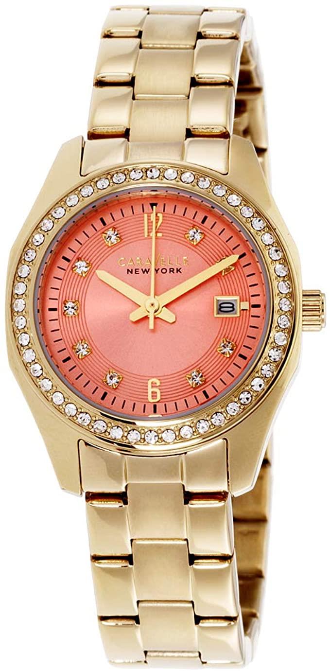 Caravelle rose gold on sale watch