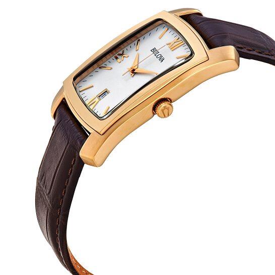 Bulova Mens Analogue Classic Quartz Watch With Leather Strap 97b162