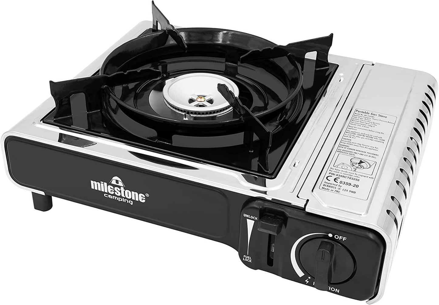 Milestone Portable Gas Stove Safety Standard Certified (Carton of 6)