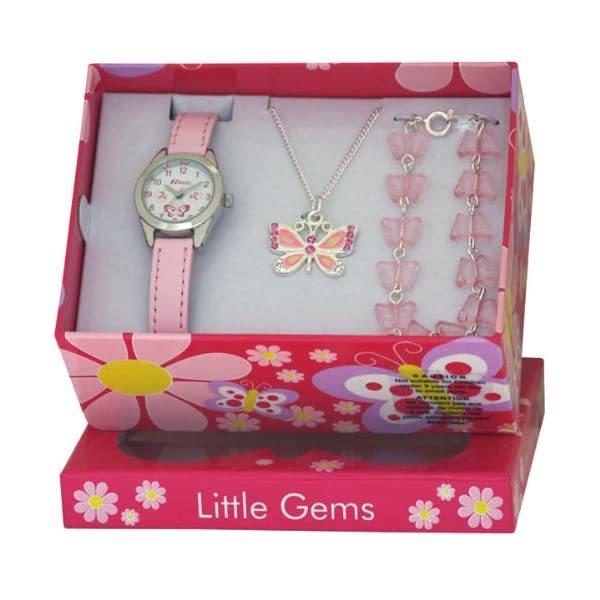 Ravel Girls Little Gems Watch & Jewellery Set Available Multiple Design R22 - CLEARANCE NEEDS RE-BATTERY