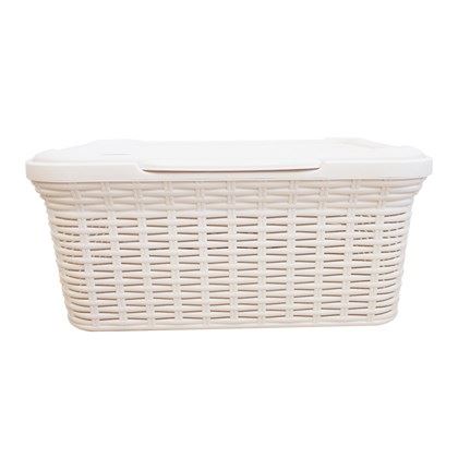 Anika Rattan Laundry Box - 27 Litre - Cream (Carton of 6)