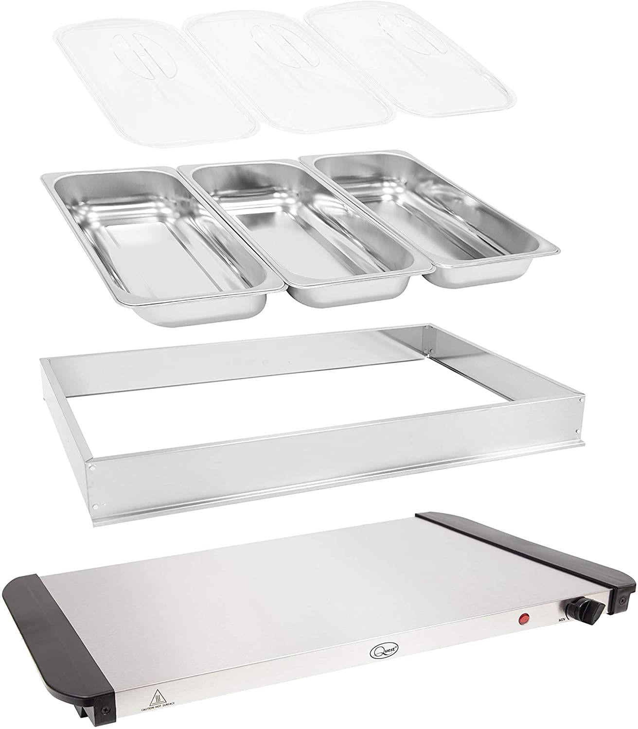Quest Large Buffet Server & Warming Plate (Carton of 2)