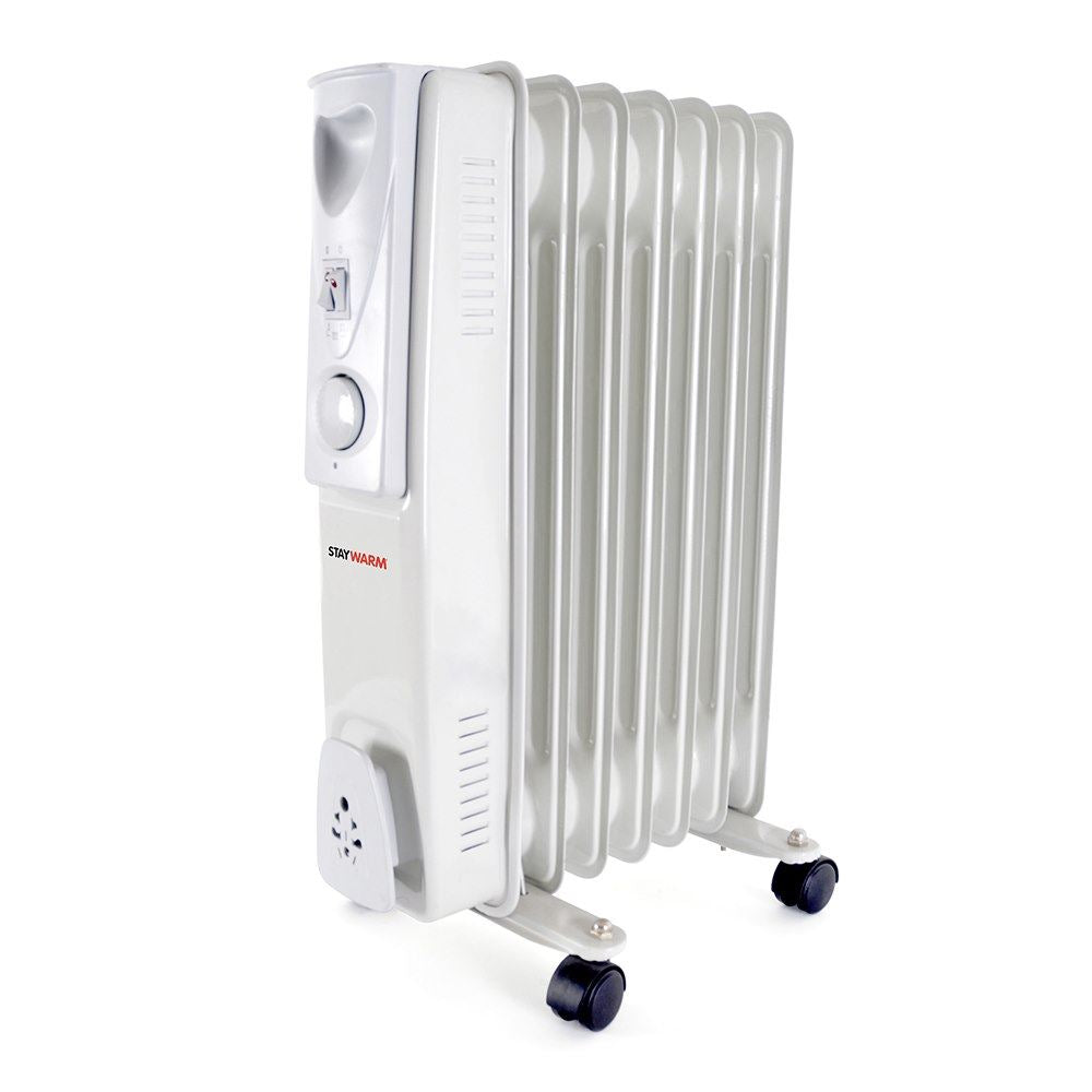 StayWarm 1500w 7 Fin Oil Radiator Heater  - Grey (Carton of 2)