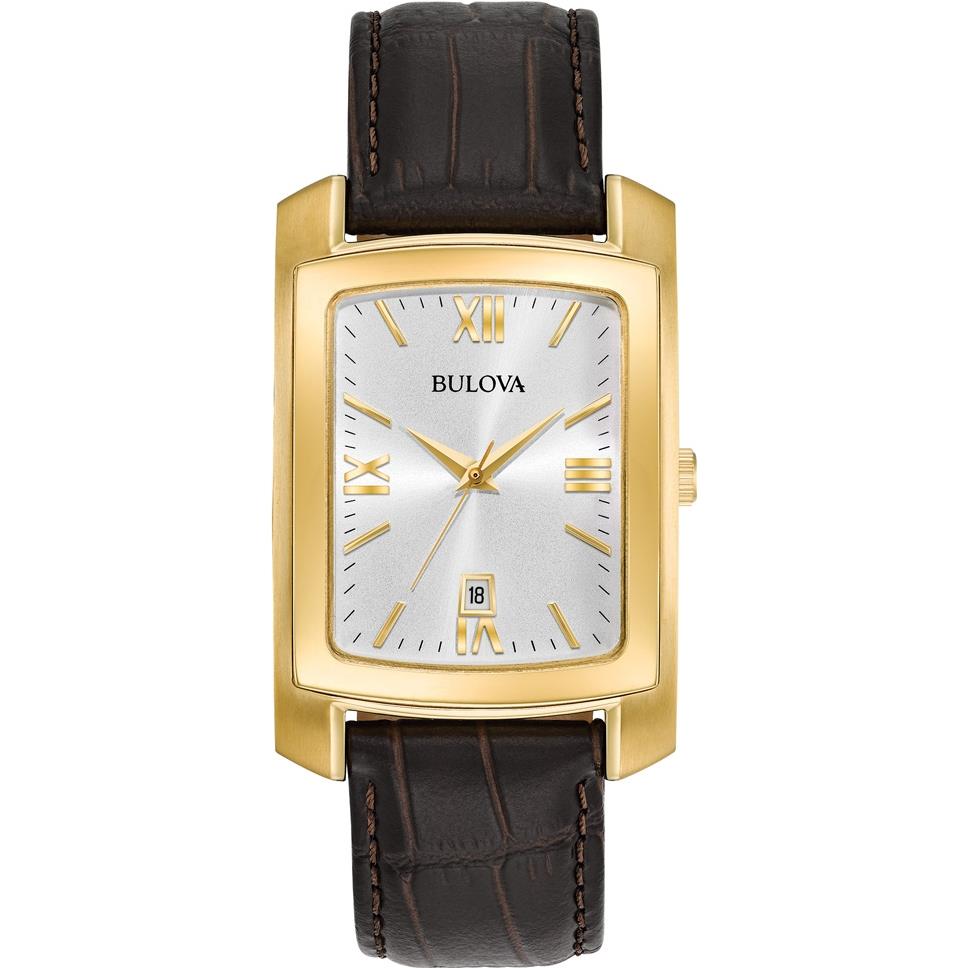 Bulova Mens Analogue Classic Quartz Watch With Leather Strap 97b162