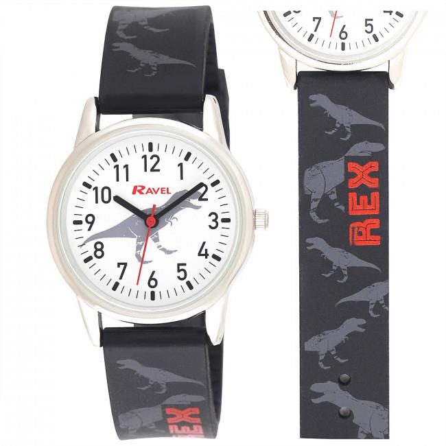 Ravel Children Boy Girl Silicone Dinosaur Watch R1809.3