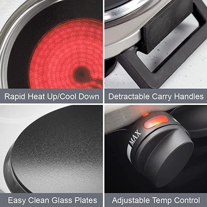 Quest Double Ceramic Infrared Hot Plate (Carton of 1)
