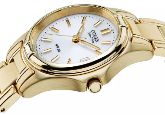 Citizen Eco Drive Ladies Gold Tone Watch Ew0372-87p