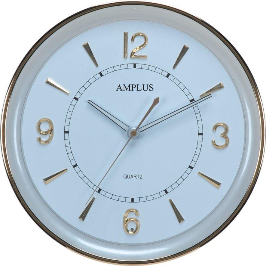 Amplus Analogue Glow in Dark Round Wall Clock White PW164