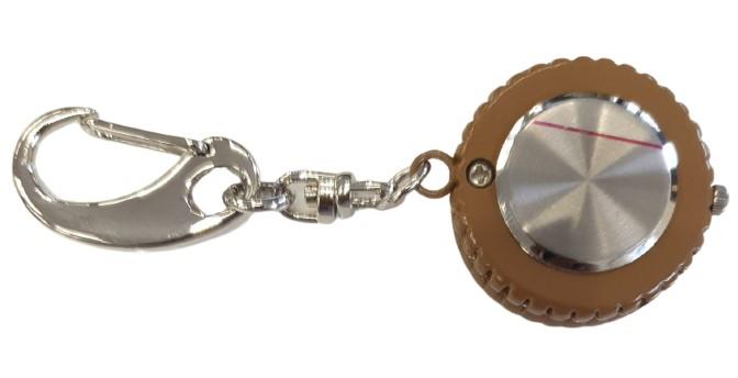 Imperial Key Chain Clock Sandwich Biscuit Silver IMP735