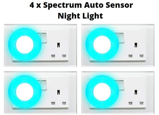 4 x Spectrum Automatic Sensor LED Night Light- Blue