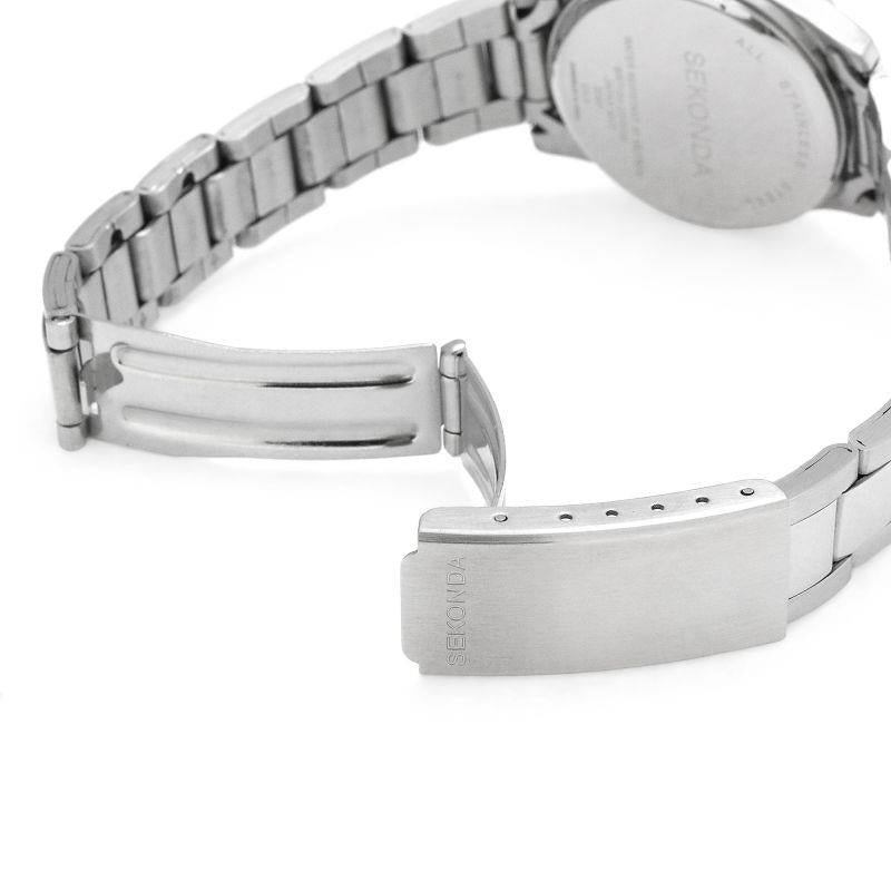 Sekonda Ladies Basic Date Black Dial Stainless Steel Bracelet Watch 2097