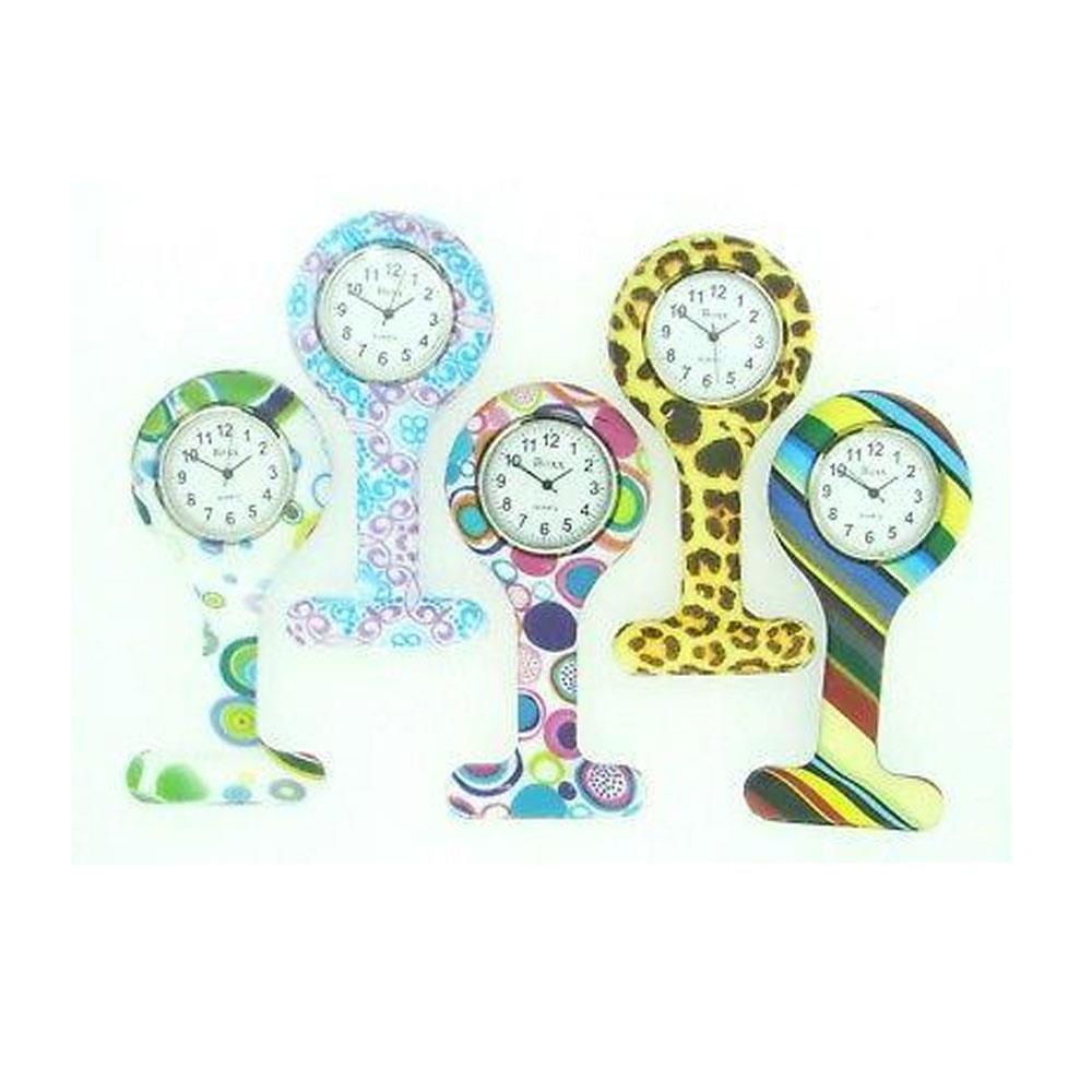 Boxx FOB Nurses Watch Rubber case Funky Multicolour Pattern F036P