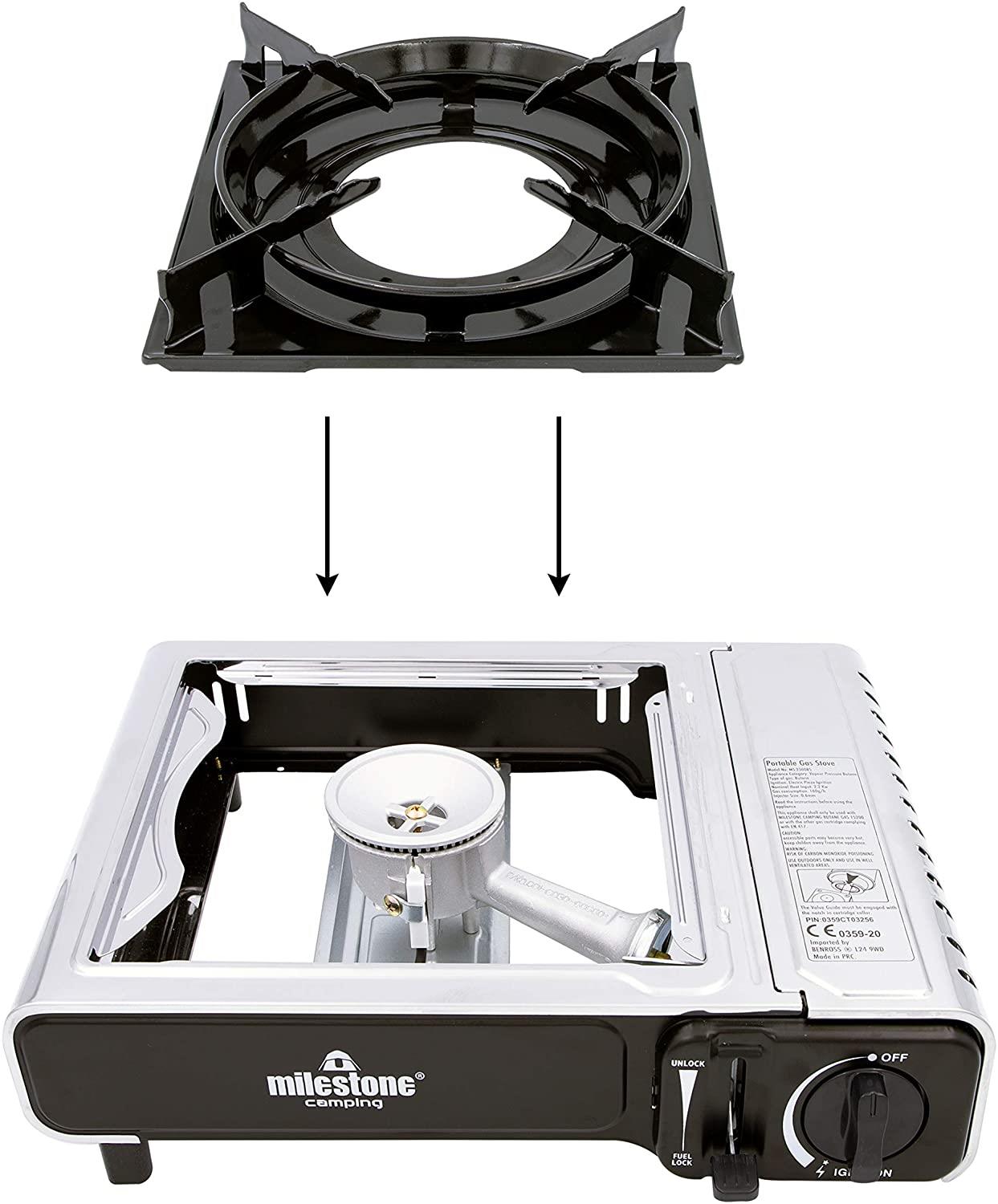 Milestone Portable Gas Stove-Full Safety Standard Certified (Carton of 6)