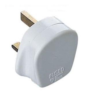 Eagle 13A Common Household 3 Pin13 AMP UK Fused Plug - White E301AC