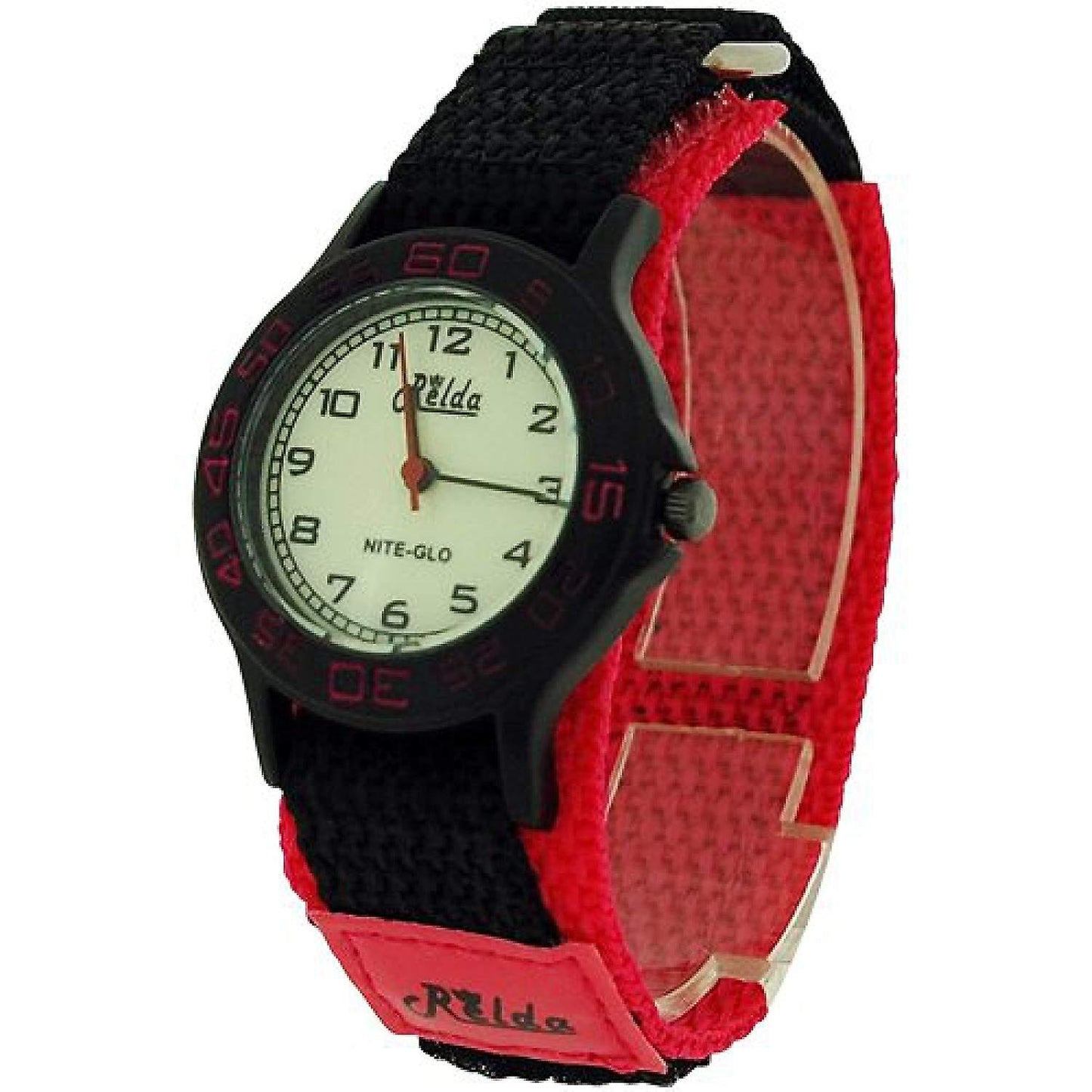 Relda boys & girls Analogue Nite-Glo Quartz Luminous Dial Velcro strap Watch REL5 Available Multiple Colour NEEDS BATTERY