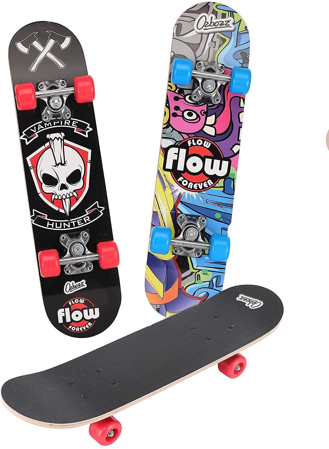 Ozbozz Wooden Skateboard 24" Assorted Colours