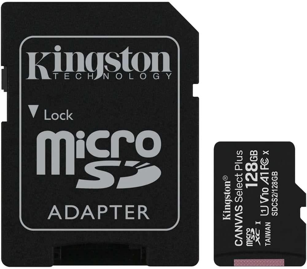 Kingston Canvas Select Plus MicroSD (SD Adapter Included)- 128GB