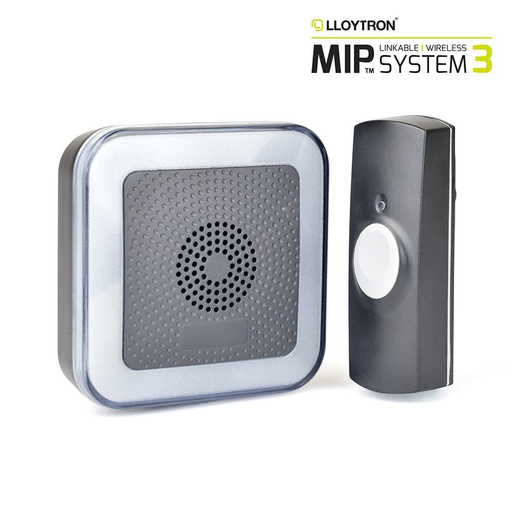 MIP3 - 32 Melody Hearing Impaired Door Chime Kit - Black