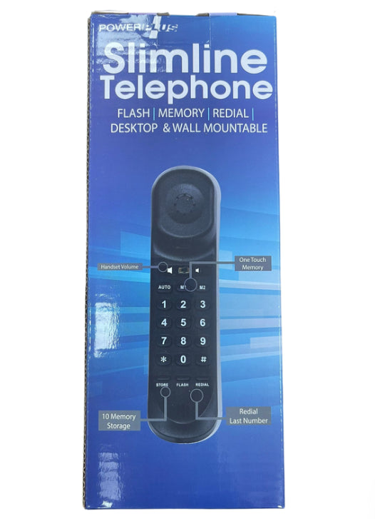 Powerplus Slimline Telephone- Black