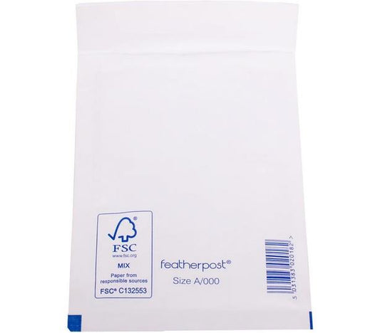 Padded Bubble Envelope in White Internal Size 120x165mm A/000 (QTY 200)