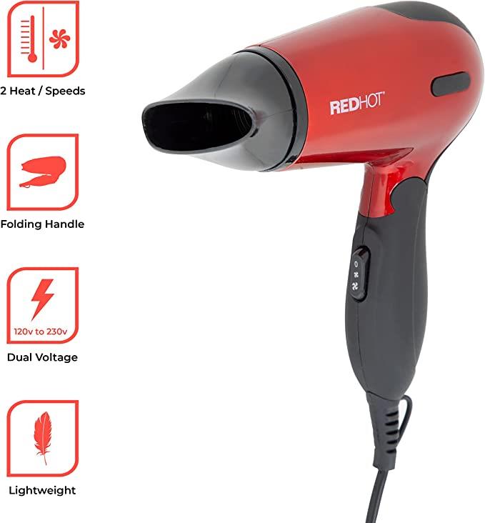 RedHot Compact Hair Dryer (Carton of 18)