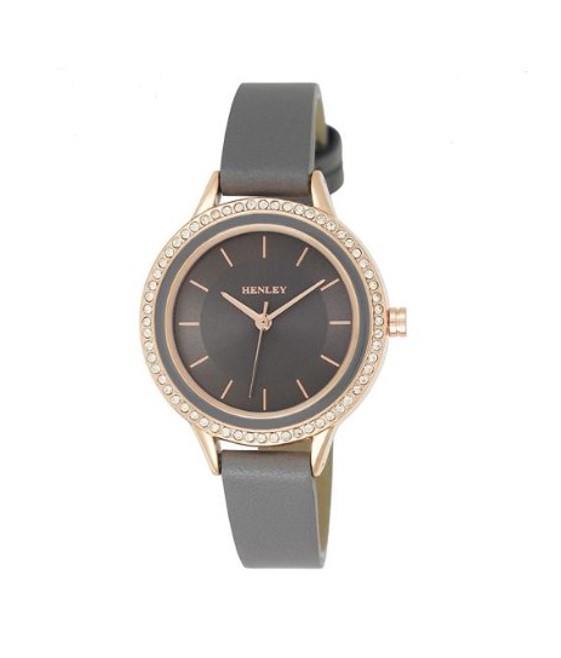 Henley Womens Fashion Analogue Biege Leather Strap Watch H06168.5