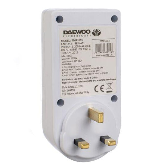 Daewoo RCD Adaptor Circuit Breaker- White