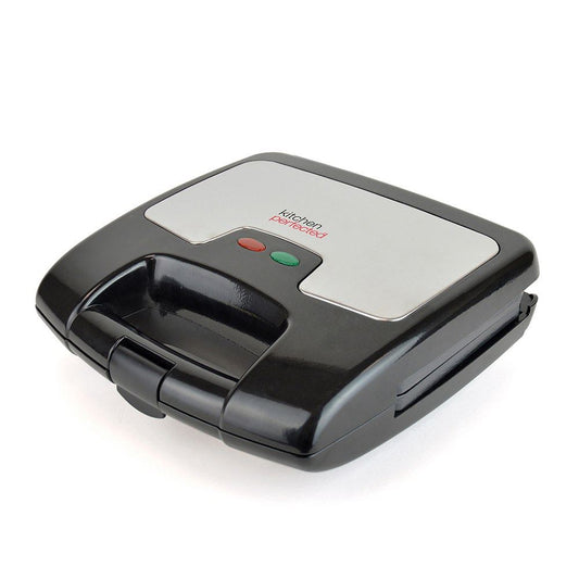 KitchenPerfected 2 Slice Sandwich & Omelette Maker - Black Steel