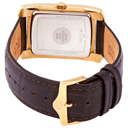 Bulova Mens Analogue Classic Quartz Watch With Leather Strap 97b162