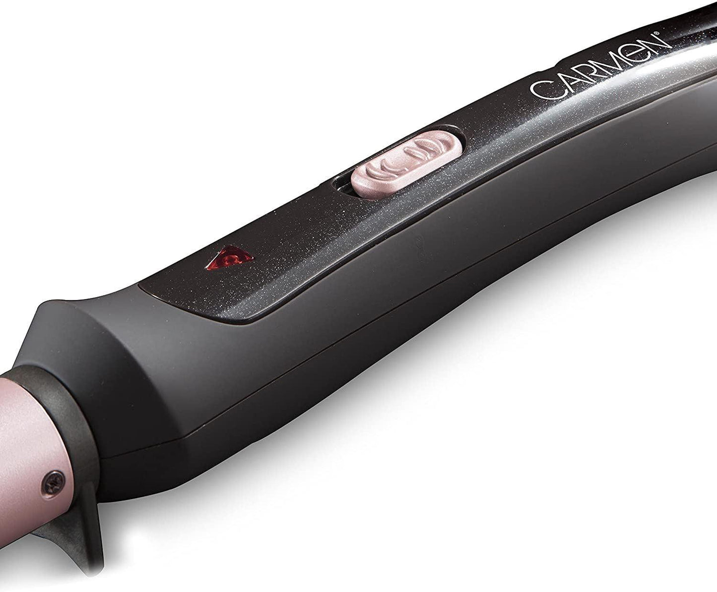 Carmen 25mm Hair Curler with Ceramic Heated Barrel - Black/Rose Gold C81049