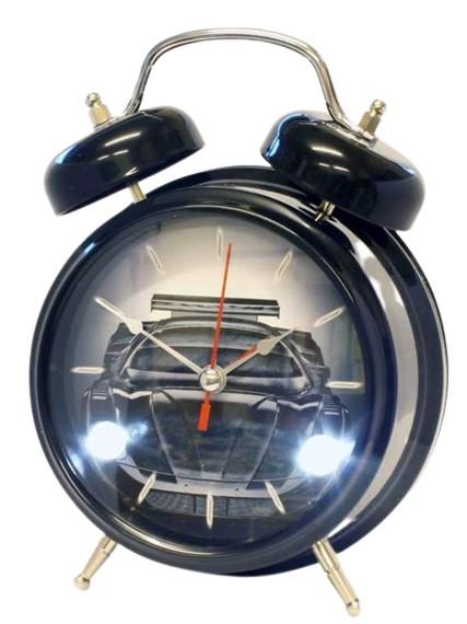 GTP Childrens Car & Bike Sound Voice with Light Double Bell Quartz Alarm Clock Available Multiple Colour