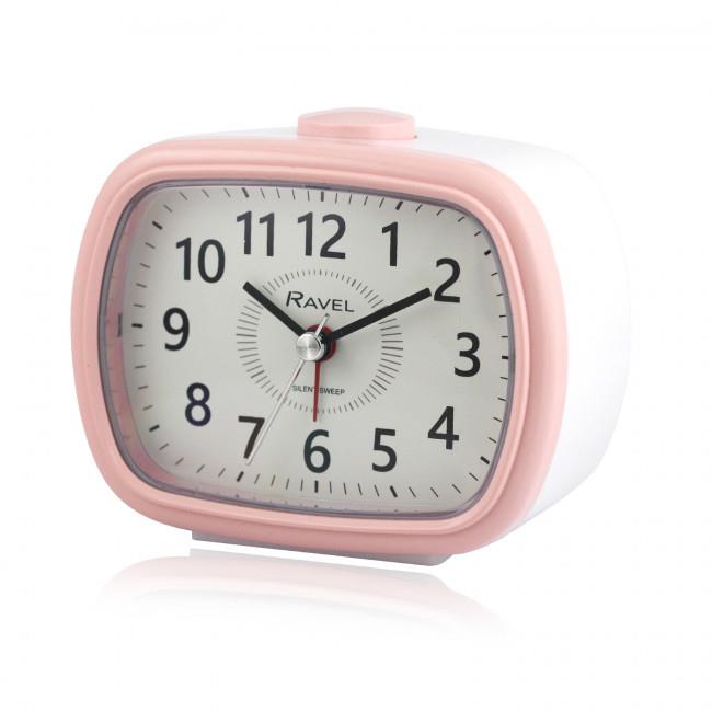 Ravel Mid sized Bedside Quartz Alarm Clock RC042 Available Multiple Colour