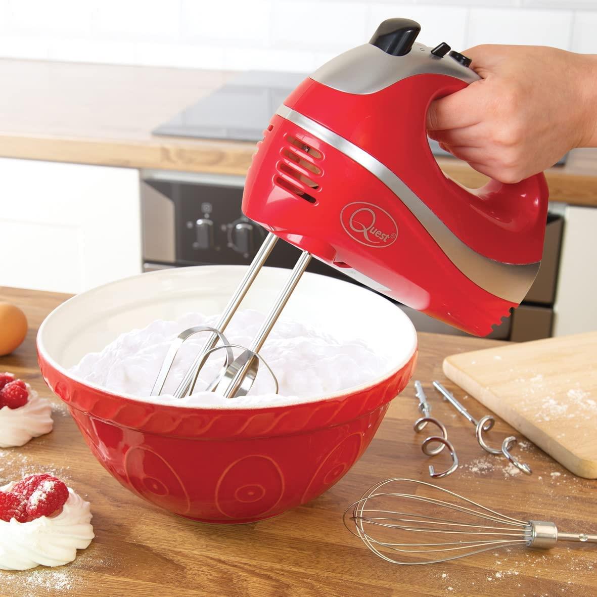 Quest Professional Hand Mixer - Red/Silver (Carton of 8)