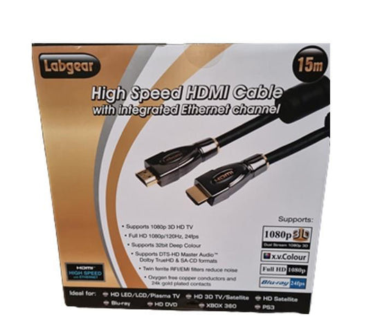 Labgear 15mt HDMI to HDMI cable H Speed HDM 15E-S