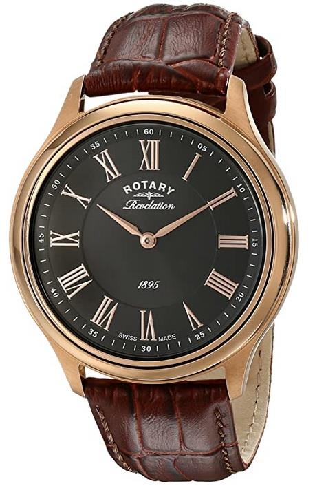 Rotary Mens Analogue Quartz Watch With Leather Strap Gs02967/06/10