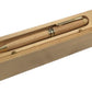 Imperial Wooden Light Brown Gold Trim Ball Pen With Handmade Triangle Wooden Box IMP309 - CLEARANCE MIGHT NEEDS RE-REFILL