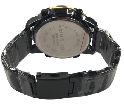 Ousuo Mens Fashion Ana Digital Big Dated Dial Stainless Steel Bracelet Watch NY London Available Multiple Colour