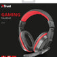 Trust Gaming Ziva Over-Ear Gaming Headphones with Retractable Microphone, Black / Red