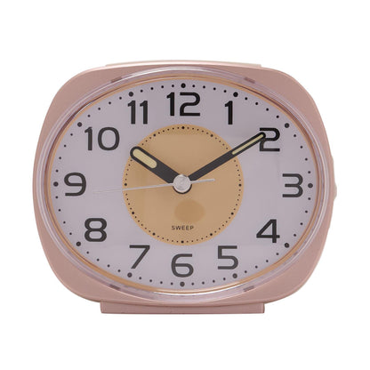 Wm.Widdop Silent Sweep Oval Face Blinking Light Alarm Clock 9506 Available Multiple Colour