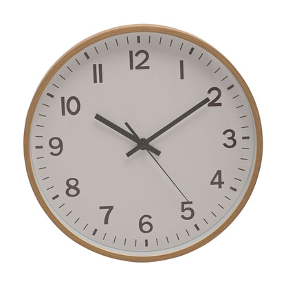 Wm Widdop Round Wall Clock Wood Effect 30cms W9830-31 Available Multiple Colour