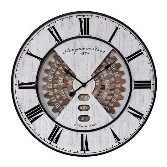 Hometime Metal & Wood Effect Wall Clock  80 cm