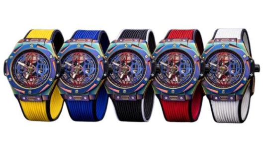New Rainbow Watch Mens Dated Dial Analogue Rubber Strap Watch NY London Available Multi Colour